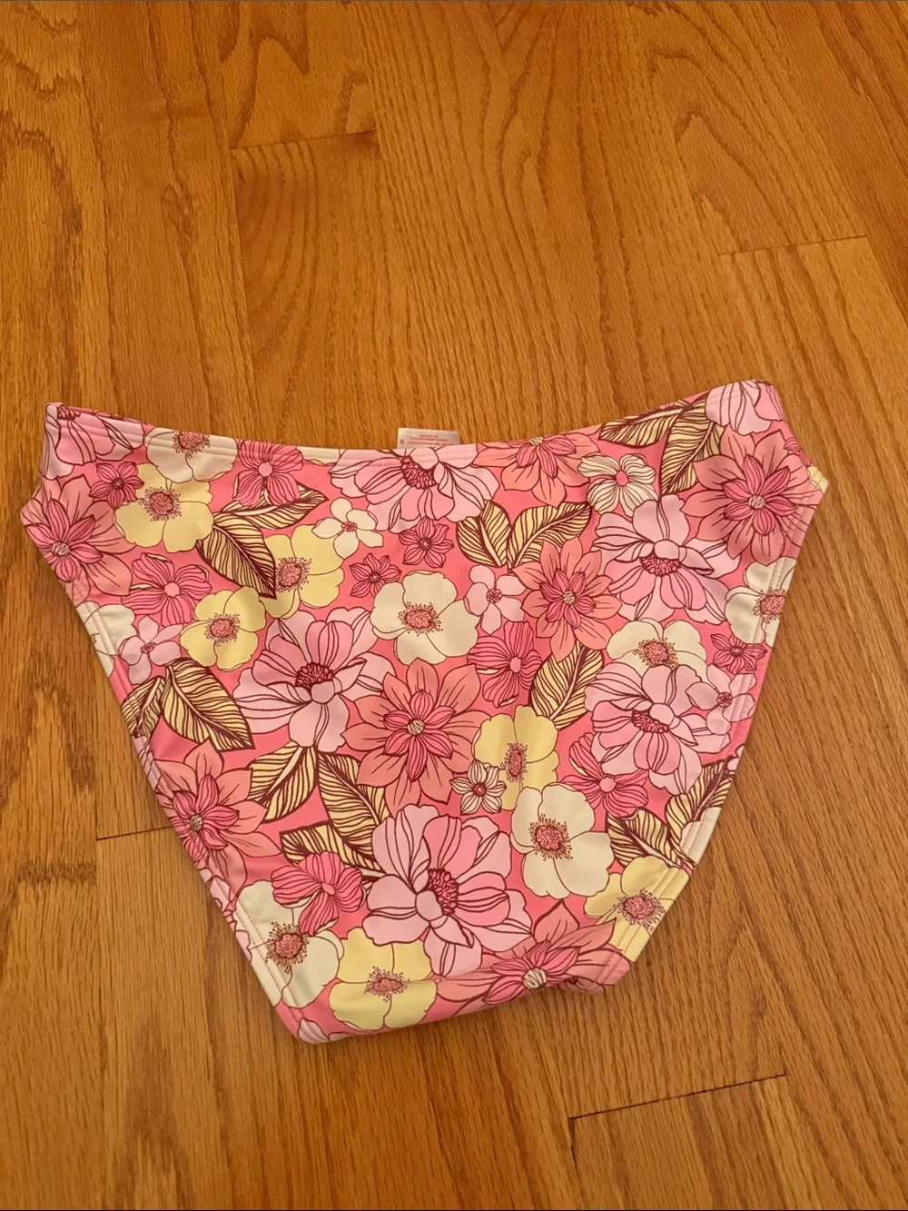 NWOT Xhilaration Pink Floral Lined Bikini Bottom‎ Size Medium
